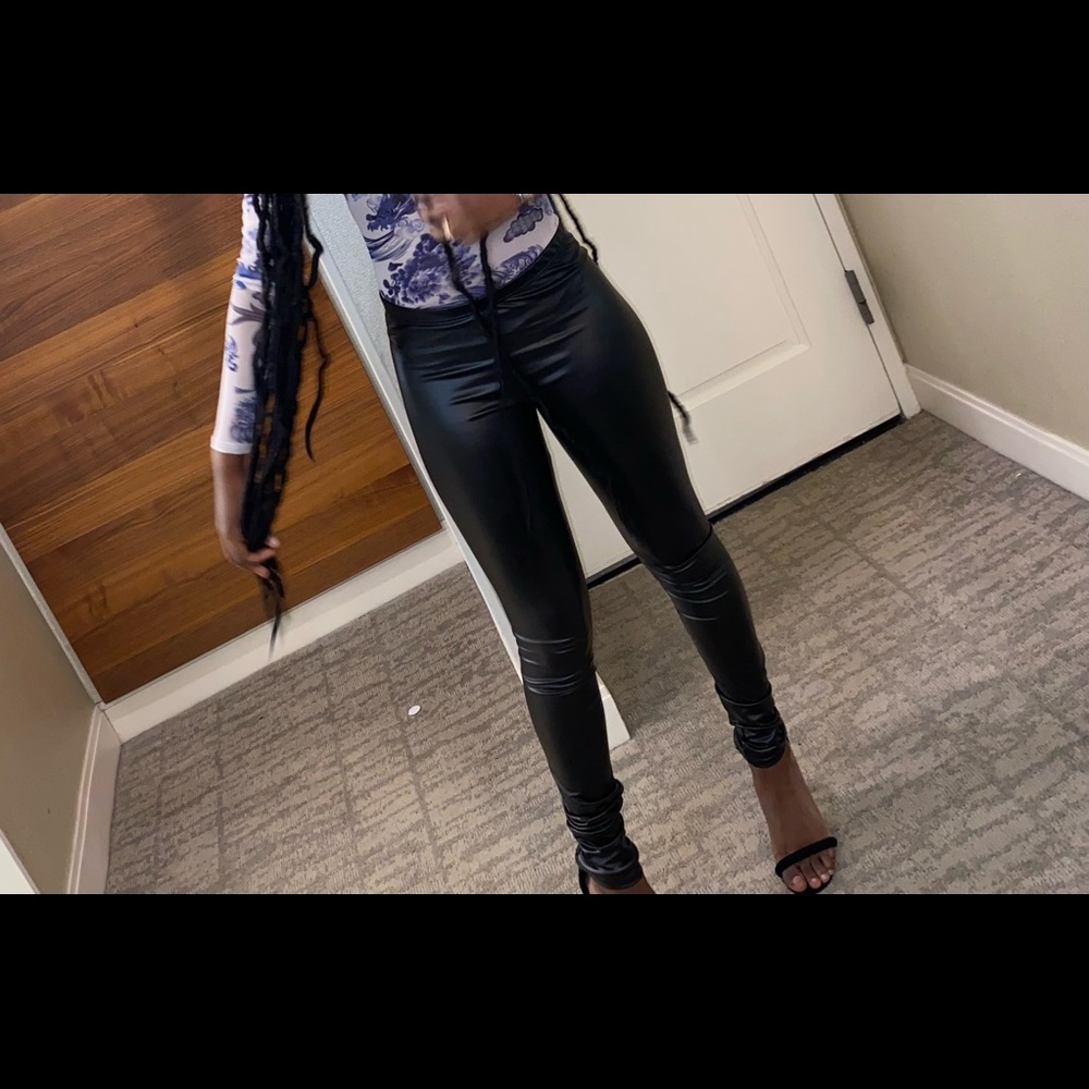 Black Leather Leggings
